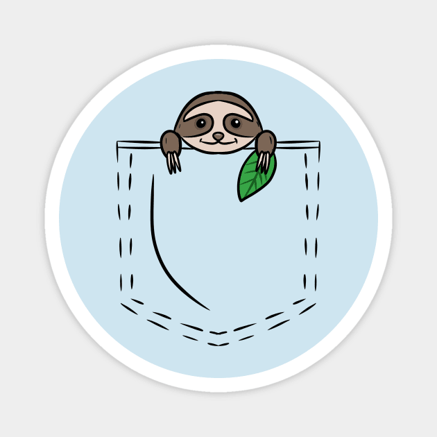 POCKET SLOTH Magnet by roxiqt